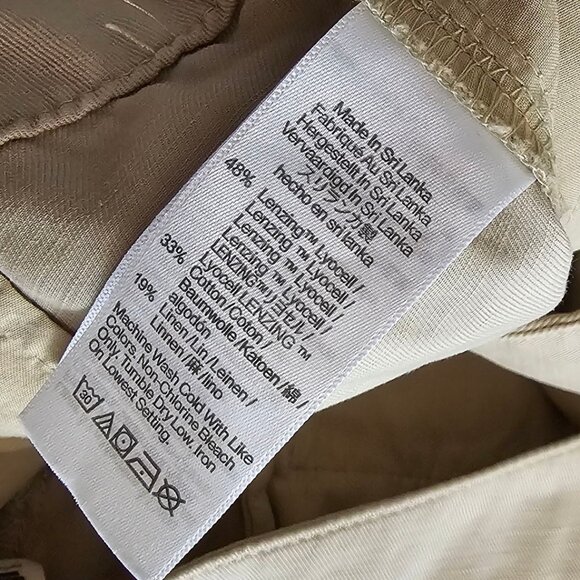 Madewell Womens The Harlow Wide Leg Pants, Linen, Lyocell, Tan, Hi Rise, Size 14 - Picture 5 of 10